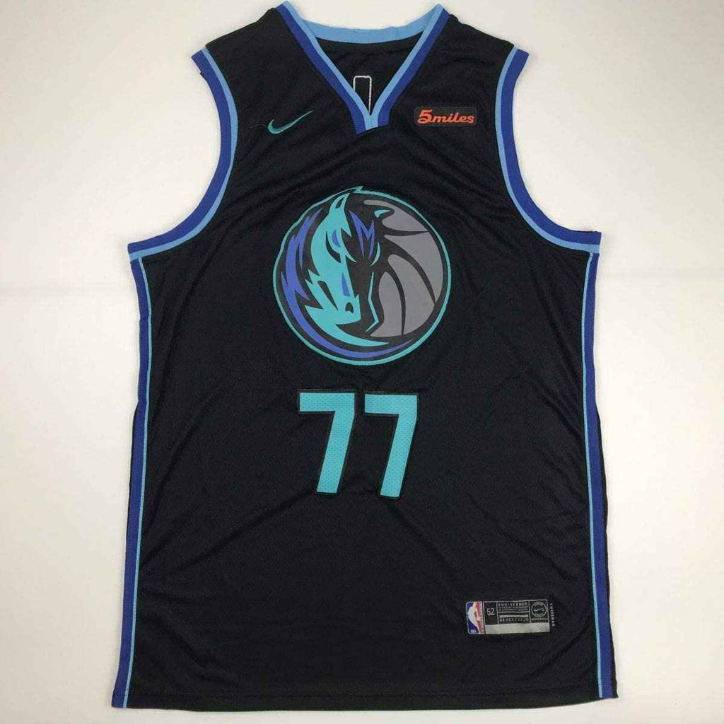 Autographed/Signed Luka Doncic Dallas Black Basketball Jersey PSA/DNA COA