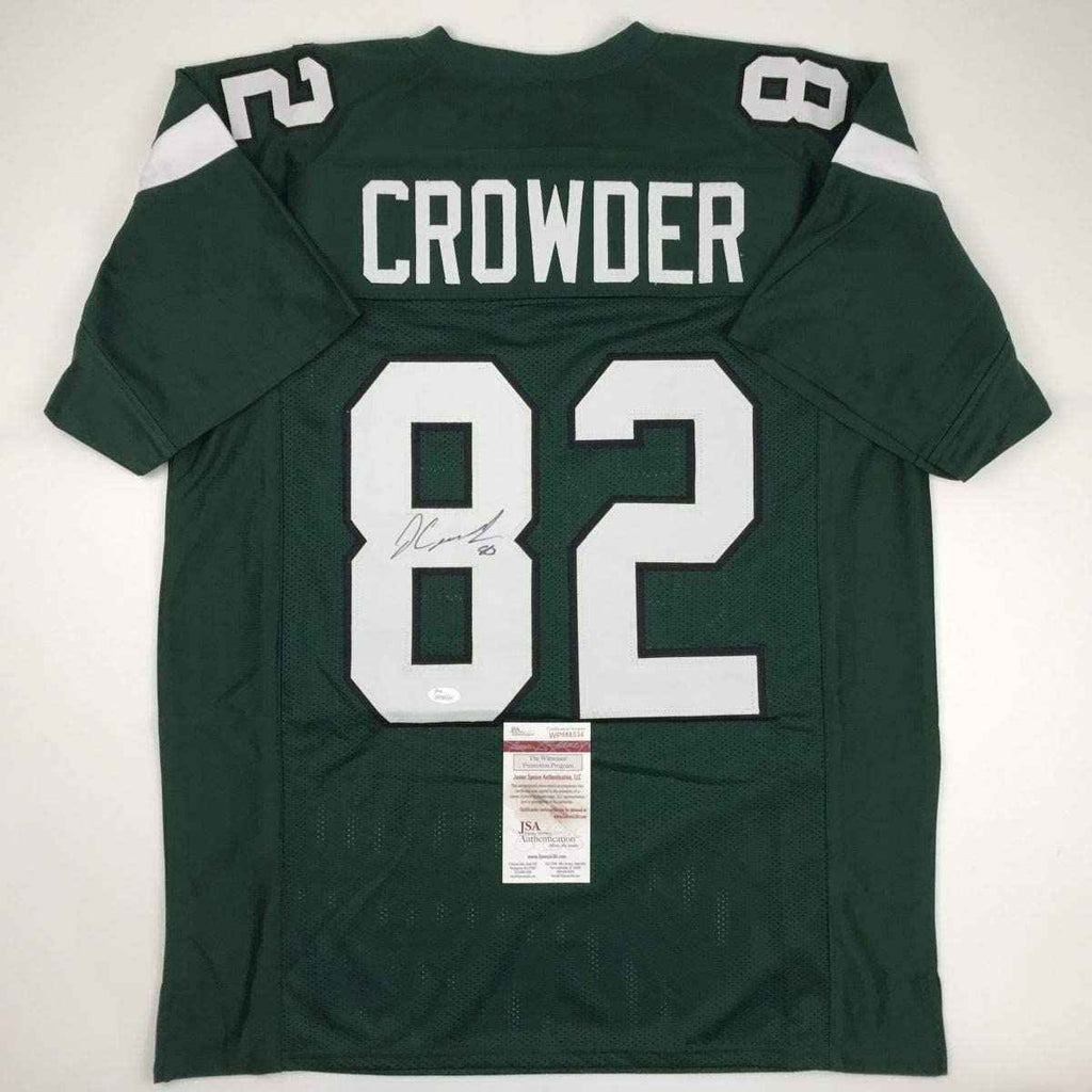 Autographed/Signed Jamison Crowder New York Green Football Jersey JSA COA