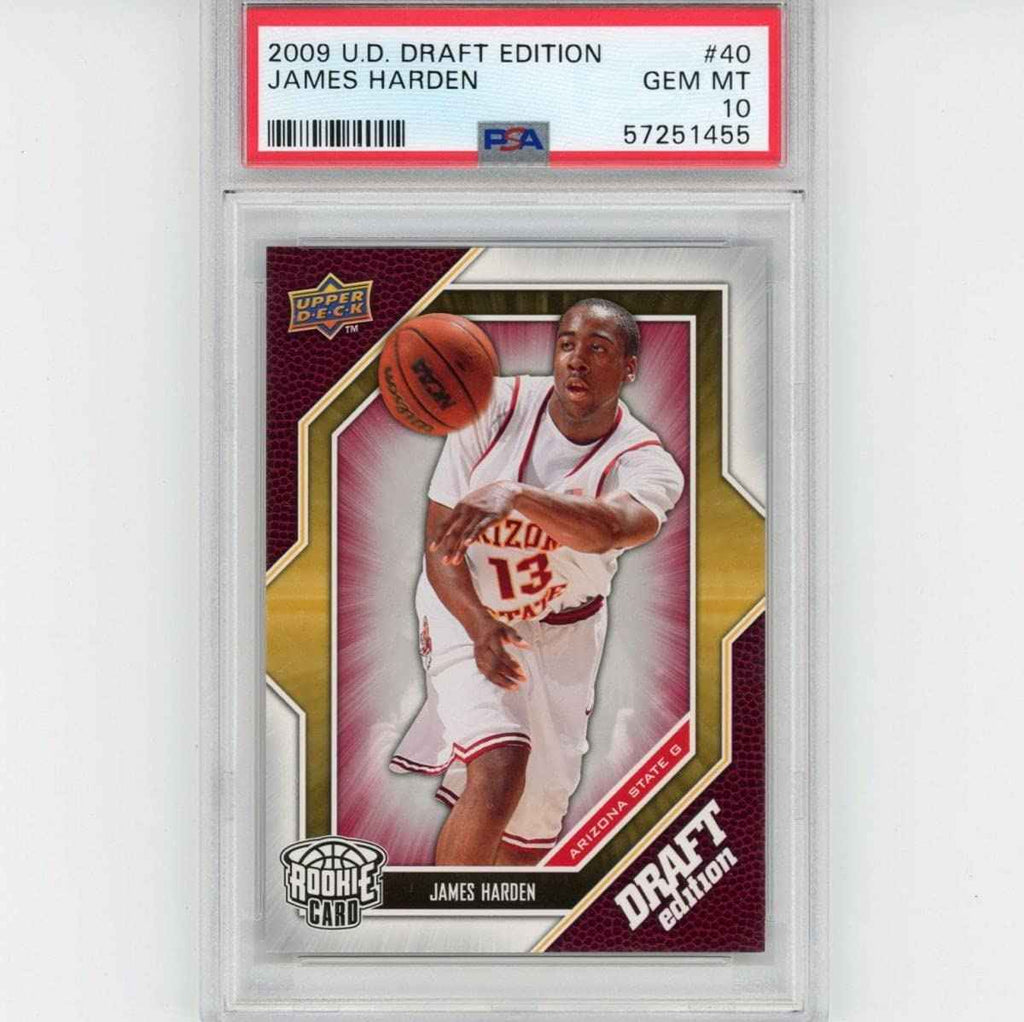 Graded 2009-10 Upper Deck UD Draft Edition James Harden #40 Rookie RC Basketball Card PSA 10 Gem Mint