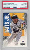 Graded 2019 Topps Fire Fernando Tatis Jr. #157 Rookie RC Baseball Card PSA 10 Gem Mint
