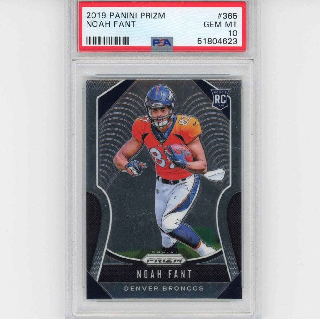 Graded 2019 Panini Prizm Noah Fant #365 Rookie RC Football Card PSA 10 Gem Mint