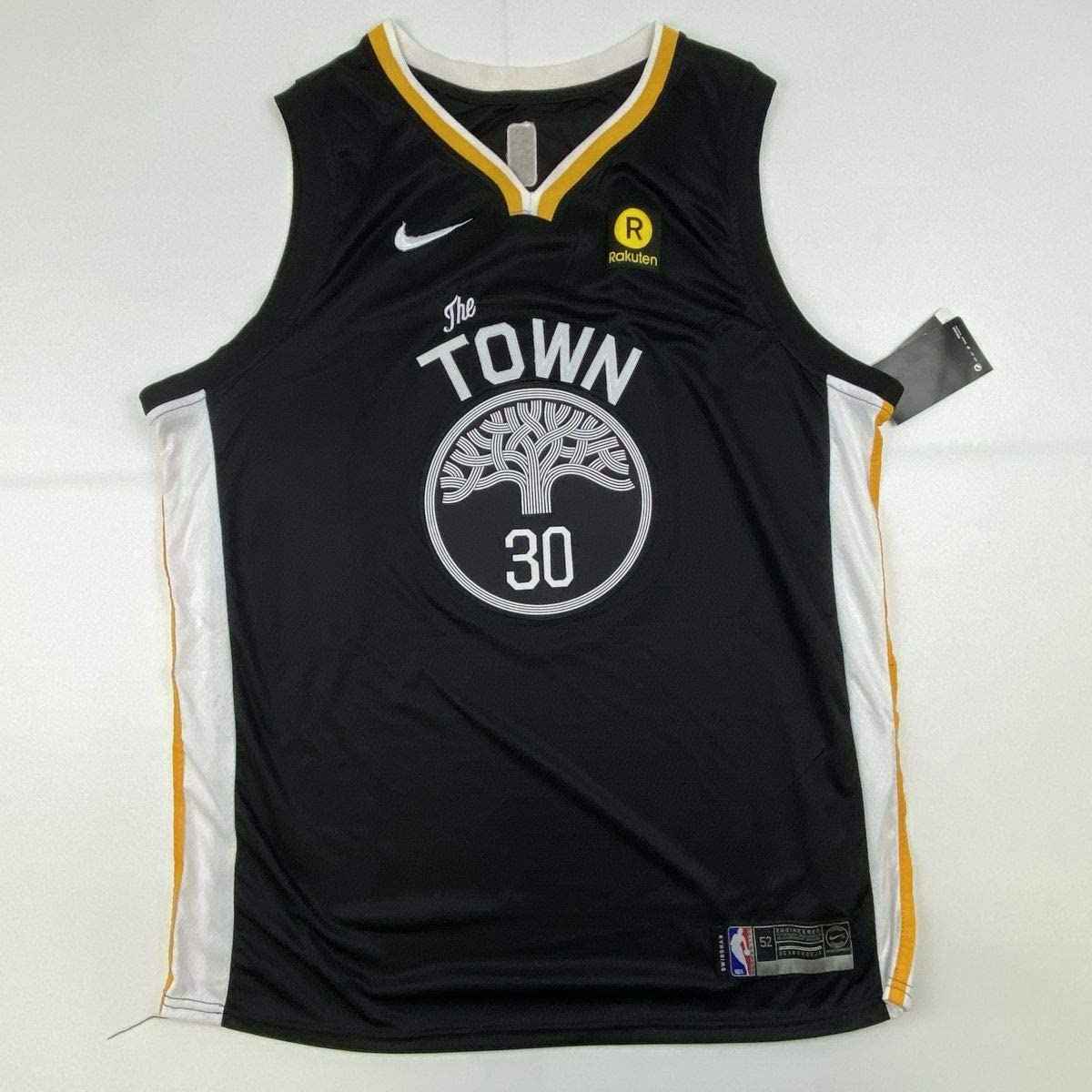 Autographed/Signed Stephen Steph Curry Golden State Black Basketball Jersey Beckett BAS COA Holo Only