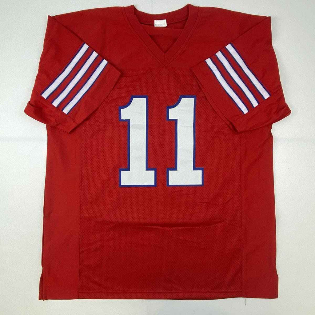 Autographed/Signed Andre Ware 89 Heisman Houston Red College Football Jersey JSA COA