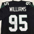 Autographed/Signed Quinnen Williams New York Black Football Jersey JSA COA