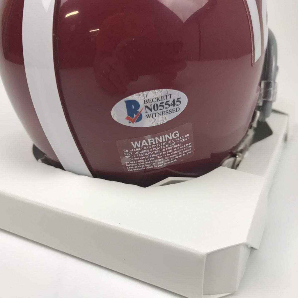 Autographed/Signed Amari Cooper Alabama Crimson Tide Mini College Football Helmet Beckett BAS COA Holo Only