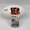 Autographed/Signed Tee Higgins Cincinnati Bengals Full Size F/S White Panel Logo Football JSA COA