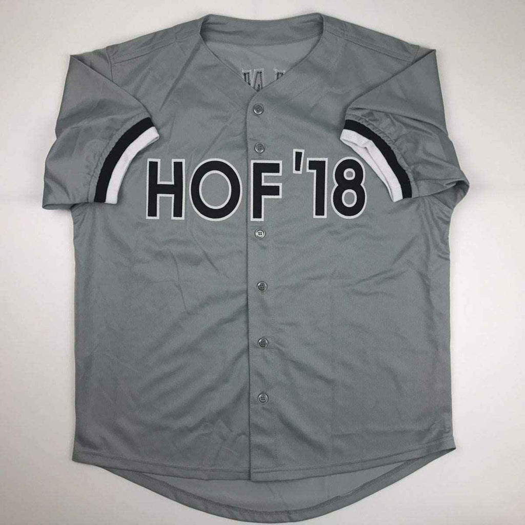 Autographed/Signed Harold Baines 05 WS Champs Chicago Grey Baseball Jersey PSA/DNA COA