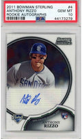 Graded 2011 Bowman Sterling Anthony Rizzo #4 Autograph Auto Rookie RC Baseball Card PSA 10 Gem Mint