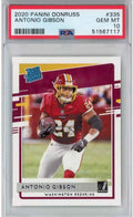 Graded 2020 Panini Donruss Antonio Gibson #335 Rookie RC Football Card PSA 10 Gem Mint
