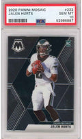 Graded 2020 Panini Mosaic Jalen Hurts #222 Rookie RC Football Card PSA 10 Gem Mint