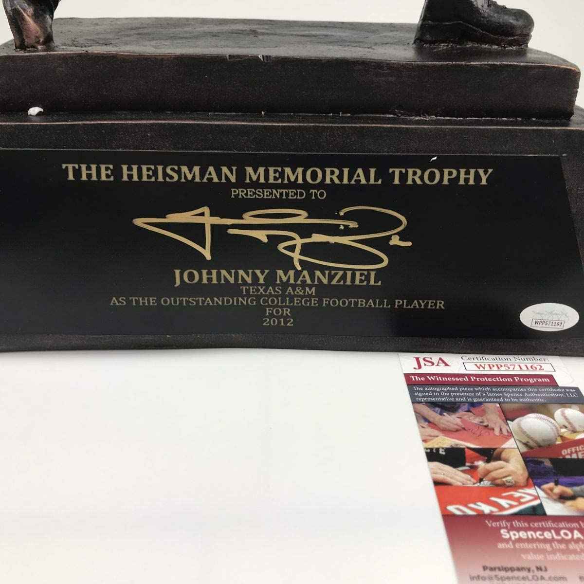 Autographed/Signed Johnny Manziel 2012 Full Size F/S Replica Heisman Trophy JSA COA