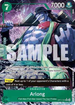 Arlong (Alternate Art) (OP11-023) - A Fist of Divine Speed Foil