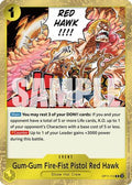 Gum-Gum Fire-Fist Pistol Red Hawk (OP11-114) - A Fist of Divine Speed Foil