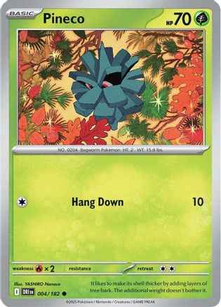 Pineco 004 - SV10 Destined Rivals Reverse Holofoil