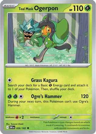 Teal Mask Ogerpon 026 - SV10 Destined Rivals