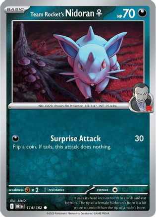 Team Rocket's Nidoran F 114 - SV10 Destined Rivals
