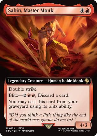 Sabin, Master Monk (Extended Art) (FIC-154) - Commander: FINAL FANTASY Foil