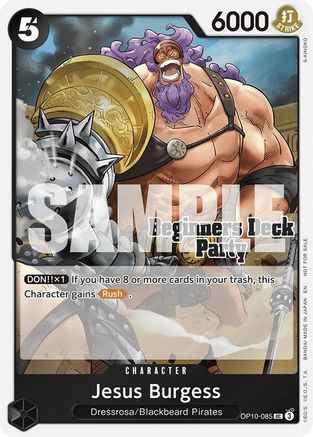 Jesus Burgess (Beginners Deck Party [ST-23] - [ST-28] Participation Pack) (OP10-085) - One Piece Promotion Cards