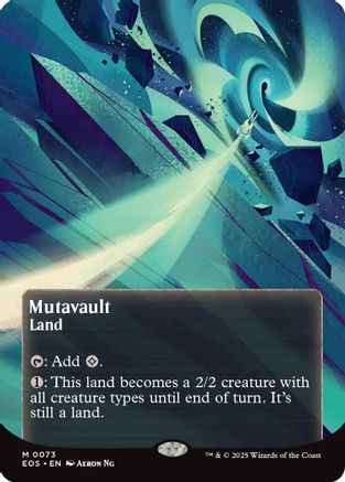Mutavault (0073) (Borderless) (EOS-073) - Edge of Eternities: Stellar Sights Foil