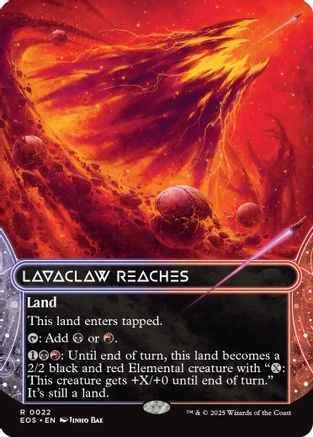Lavaclaw Reaches (0022) (Borderless) (EOS-022) - Edge of Eternities: Stellar Sights Foil