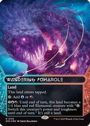 Wandering Fumarole (0135) (Borderless) (Galaxy Foil) (EOS-135) - Edge of Eternities: Stellar Sights Foil