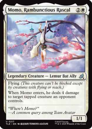 Momo, Rambunctious Rascal (0217) (TLE-217) - Avatar: The Last Airbender: Eternal-Legal Foil