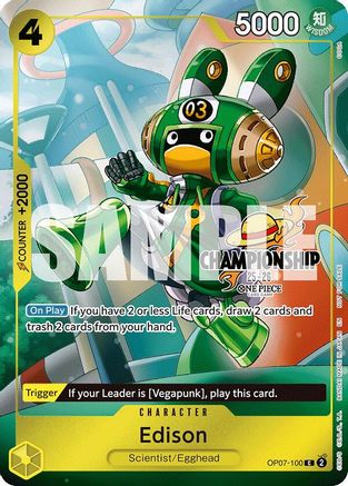 Edison (CS 25-26 Celebration Pack) (OP07-100) - One Piece Promotion Cards Foil