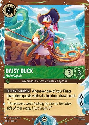 Daisy Duck - Pirate Captain (Disney Cruise Promo) (16/P3) - Disney Lorcana Promo Cards Holofoil