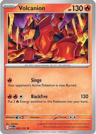 Volcanion 025 - ME01 Mega Evolution Reverse Holofoil