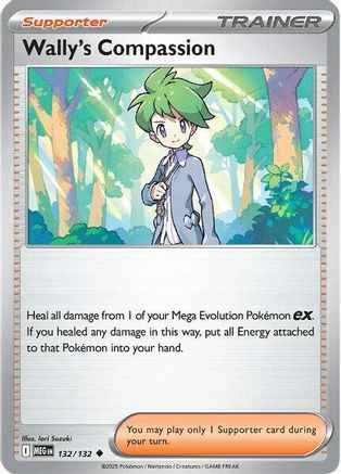Wally's Compassion 132/132 - ME01 Mega Evolution Reverse Holofoil