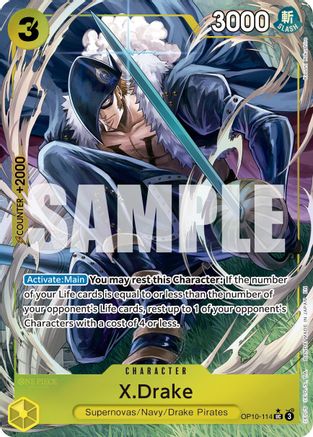 X.Drake (Alternate Art) (OP10-114) - Premium Booster -The Best- Vol. 2 Foil
