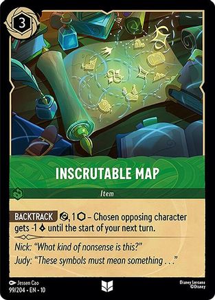 Inscrutable Map (99/204) - Whispers in the Well Cold Foil