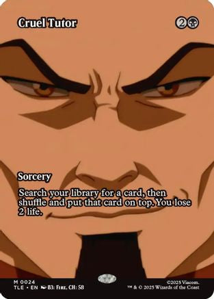 Cruel Tutor (Borderless) (TLE-024) - Avatar: The Last Airbender: Eternal-Legal Foil