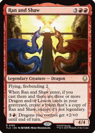 Ran and Shaw (TLA-150) - Avatar: The Last Airbender Foil