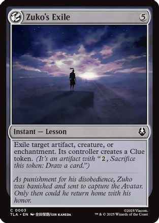 Zuko's Exile (TLA-003) - Avatar: The Last Airbender Foil