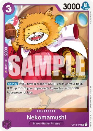 Nekomamushi (OP13-071) - Carrying On His Will: 3rd Anniversary Tournament Cards
