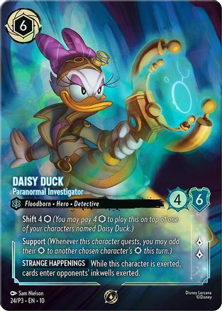 Daisy Duck - Paranormal Investigator (Store Championship) (24) - Disney Lorcana Promo Cards Holofoil