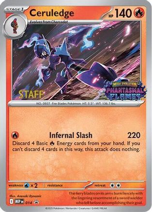 Ceruledge (Prerelease) [Staff] 014 - ME Mega Evolution Promo Holofoil