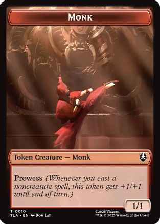 Monk // Food (0021) Double-Sided Token (TLA-10 // 21) - Avatar: The Last Airbender Foil