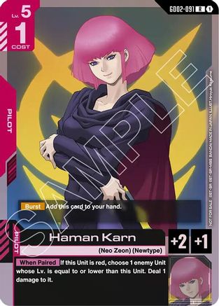 Haman Karn (GD02-091) - Gundam Promotional Cards Holofoil