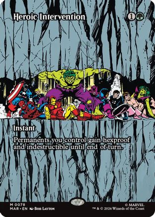 Heroic Intervention (0078) (Borderless) (MAR-078) - Marvel Universe Eternal-Legal Foil
