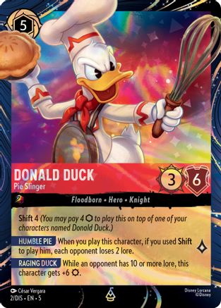 Donald Duck - Pie Slinger (2) - Disney Lorcana Promo Cards Holofoil