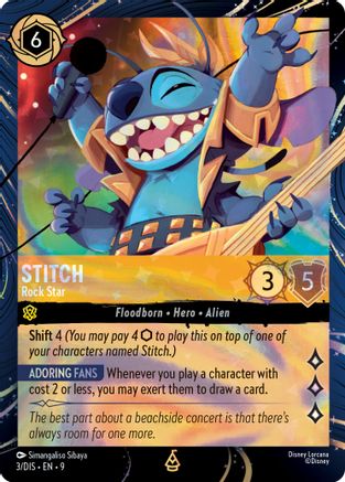 Stitch - Rock Star (3) - Disney Lorcana Promo Cards Holofoil
