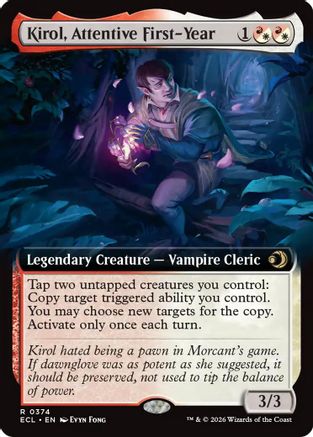 Kirol, Attentive First-Year (Extended Art) (ECL-374) - Lorwyn Eclipsed Foil