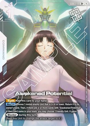 Awakened Potential (Store Tournament Winner Pack 03) (GD03-118) - Gundam Promotional Cards Holofoil