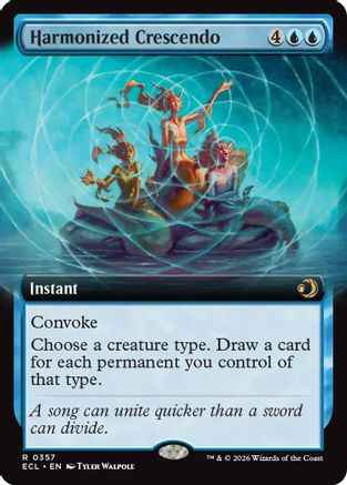 Harmonized Crescendo (Extended Art) (ECL-357) - Lorwyn Eclipsed Foil