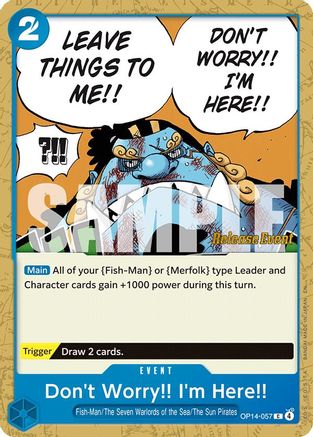 Don't Worry!! I'm Here!! (OP14-057) - The Azure Sea's Seven Release Event Cards