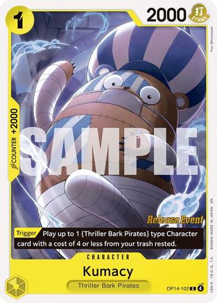 Kumacy (OP14-102) - The Azure Sea's Seven Release Event Cards
