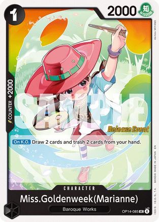 Miss.Goldenweek(Marianne) (OP14-085) - The Azure Sea's Seven Release Event Cards