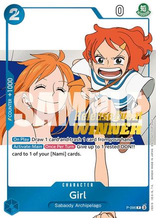 Girl (OP14 Release Event Winner) (P-096) - One Piece Promotion Cards Foil